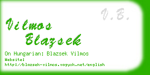 vilmos blazsek business card